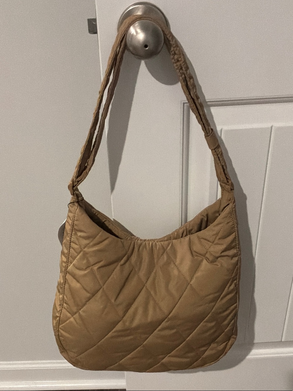 Vera Bradley Quilted Shoulder Bag in Camel Tan